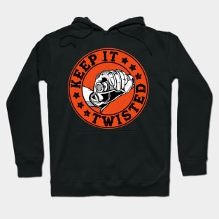 Keep It Twisted Funny Vintage Motorbike Speed Racing Biker Hoodie